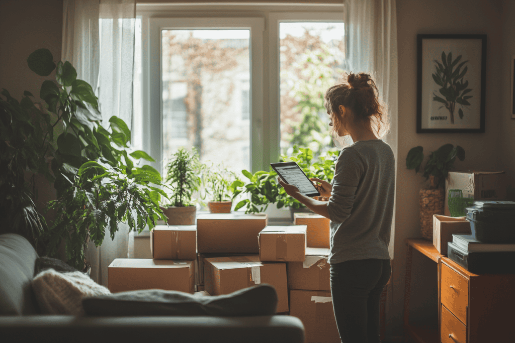 woman planning with a stress free moving checklist