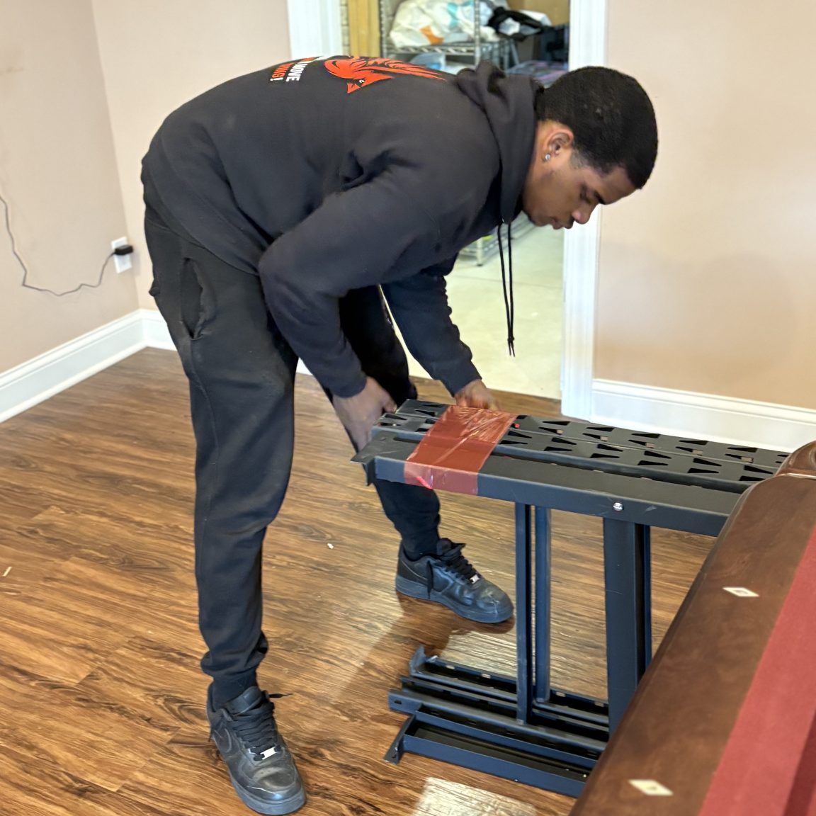 labor only moving men packing an electronic