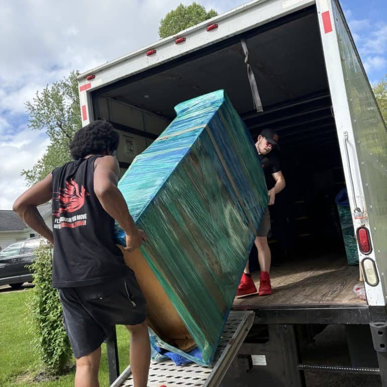 loading a residential moving truck