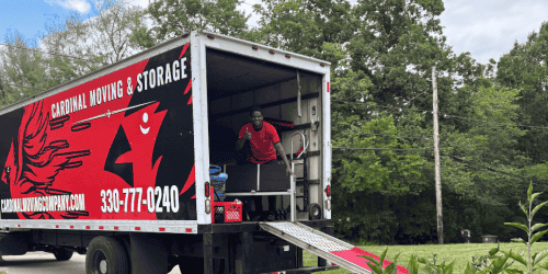 moving truck in a driveway intrastate